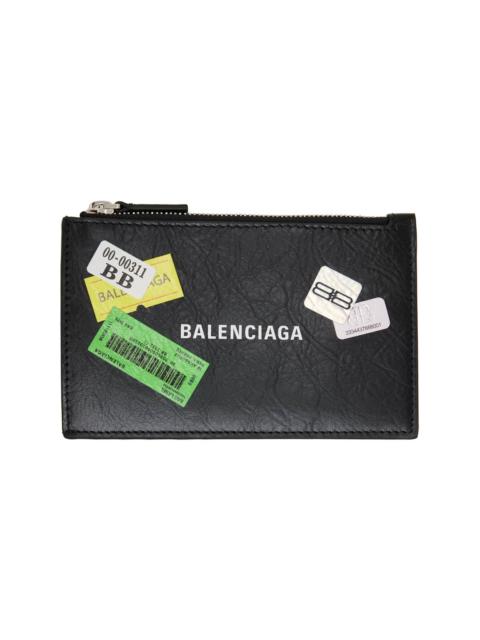 BALENCIAGA Black Cash Large Long Card Holder