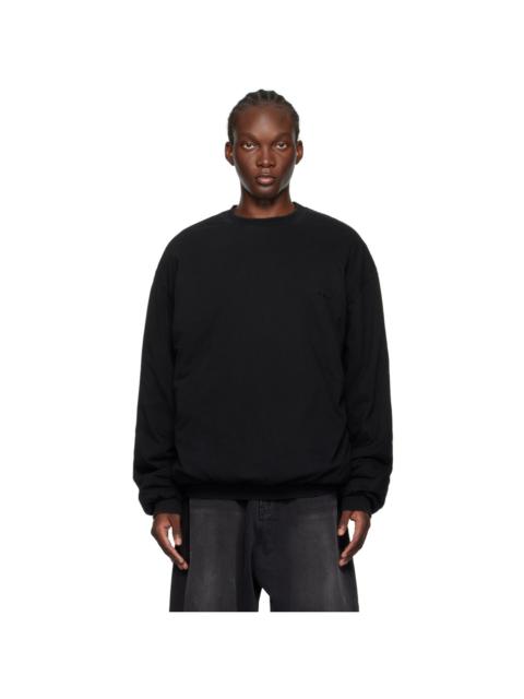 We11done Black Padded Sweatshirt