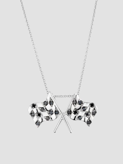 ROBERTO COIN Women's Tiny Treasures 18K White Gold & 0.30 TCW Black Diamond Pendant Necklace - White Gold