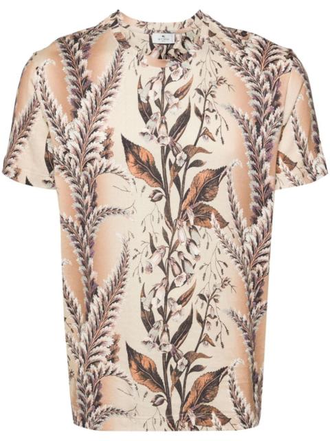 Etro botanical-print cotton T-shirt