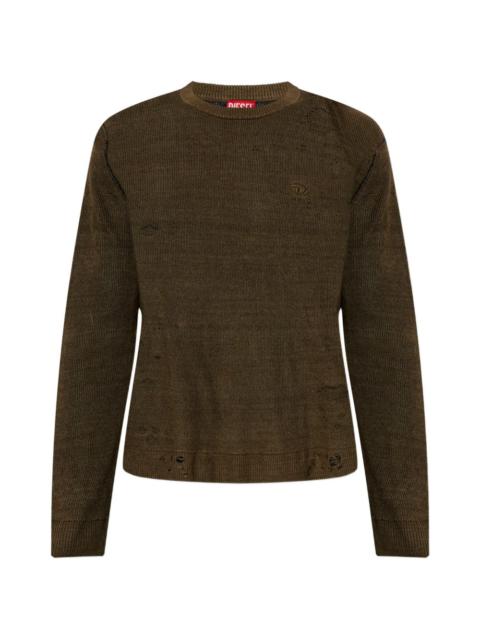 Diesel K-Daianas distressed crew-neck sweater