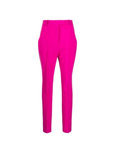 Berry high-waisted tailored trousers
