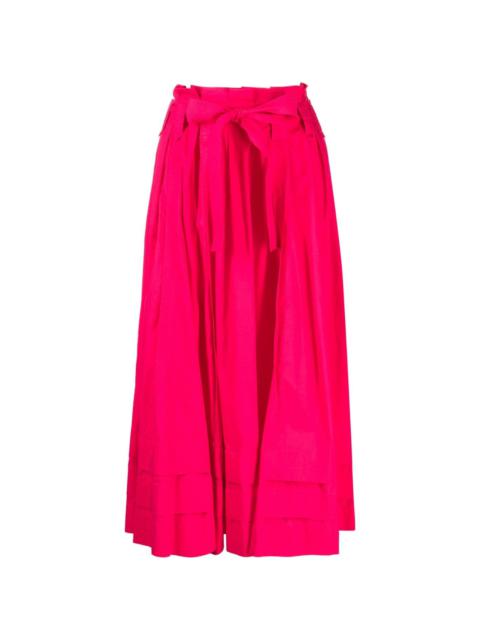 Dylan cotton poplin midi skirt