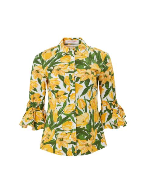CAROLINA HERRERA tulip-print cotton shirt