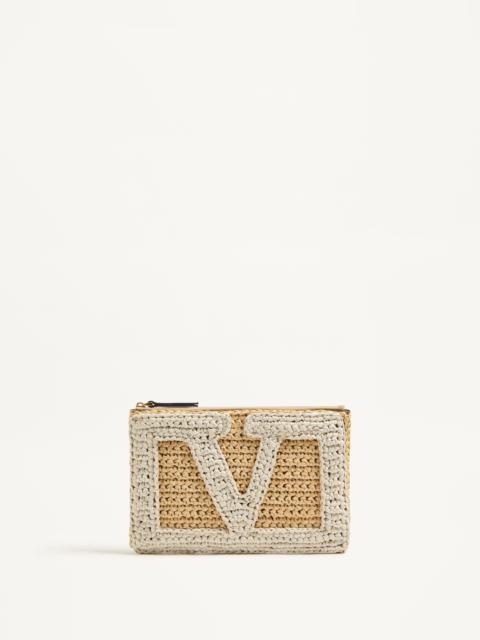 Valentino VALENTINO GARAVANI VIVA SUPERSTAR SYNTHETIC RAFFIA POUCH
