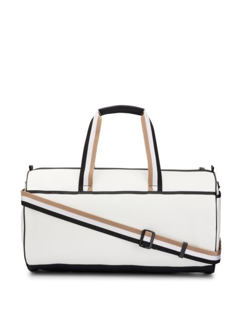 BOSS BOSS X MATTEO BERRETTINI  FAUX-LEATHER HOLDALL WITH CONTRAST LOGO