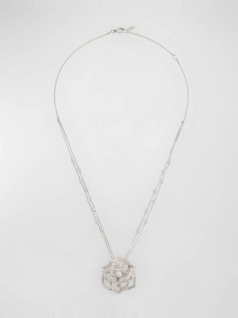 Piaget Rose Ajouree Necklace in 18k White Gold with Diamonds