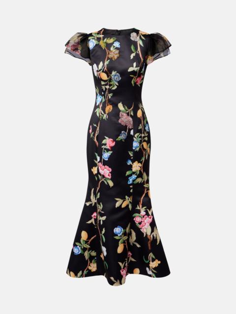 LEO LIN Sofia embellished floral maxi dress