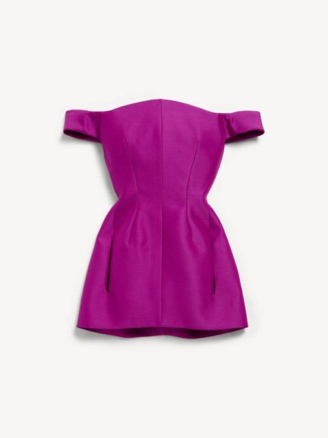 BALENCIAGA Women's Off-shoulder Mini Dress in Purple