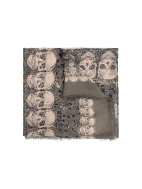 Zadig & Voltaire skull-print fringed scarf