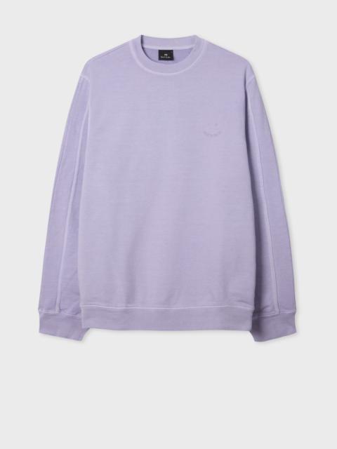 Paul Smith Mauve 'Happy' Cotton Sweatshirt