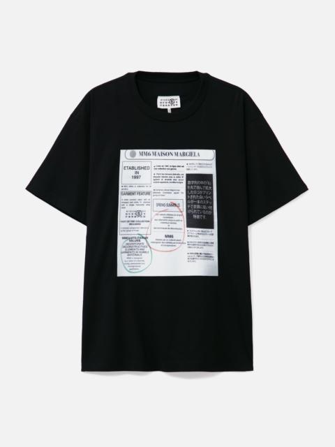 MM6 Maison Margiela NEWSPAPER LOGO T-SHIRT