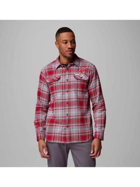 Columbia Men's Collegiate Flare Gun Flannel Long Sleeve Shirt - Washington State