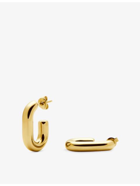 MISSOMA Chubby Oval Small 18ct Gold PVD-Plated Stainless-Steel Hoop Earrings