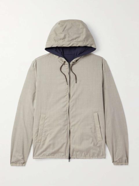 Herno Reversible Virgin Wool and Silk-Blend and Shell Hooded Jacket