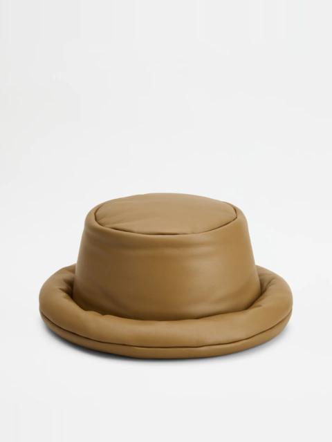 Tod's HAT IN LEATHER - BEIGE
