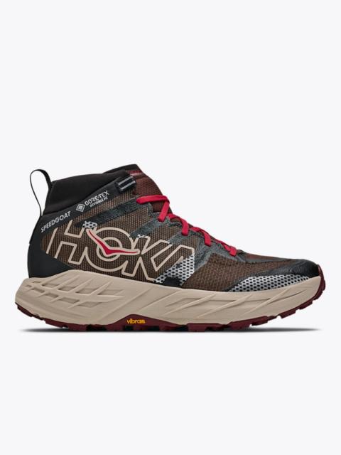 HOKA Men's Speedgoat 7 Hike GTX Shoes in Spiced Chocolate/River Rock Grey