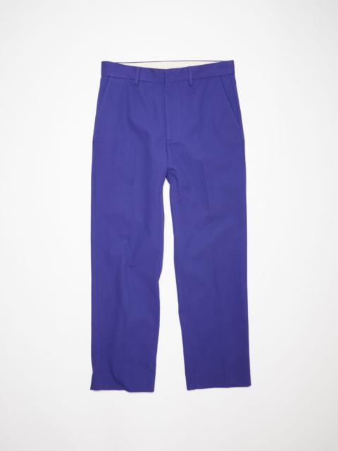 Twill cotton-blend trousers - Electric purple