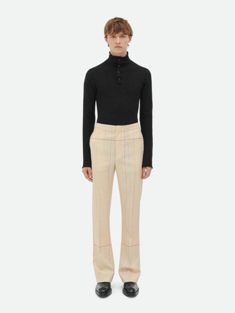 Notebook Wool Twill Flared Trousers