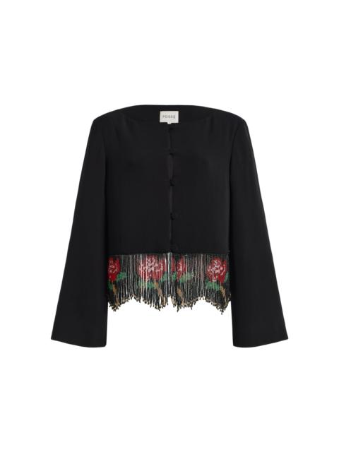 POSSE Exclusive Rosanna Embellished Crepe Top