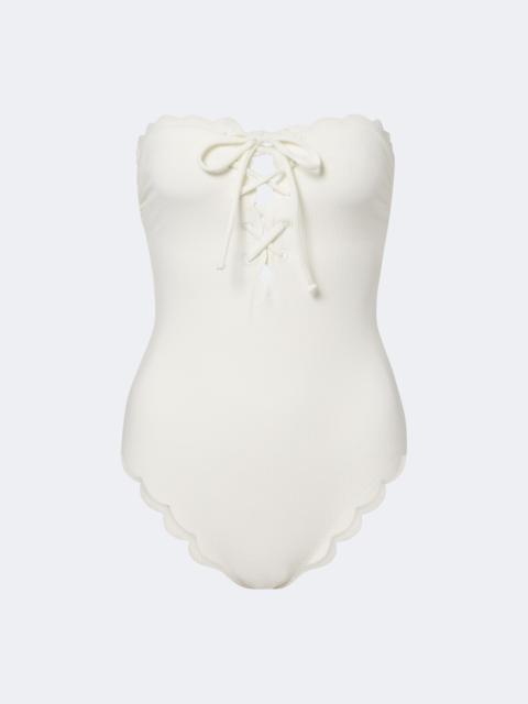 MARYSIA Riviera scalloped swimsuit