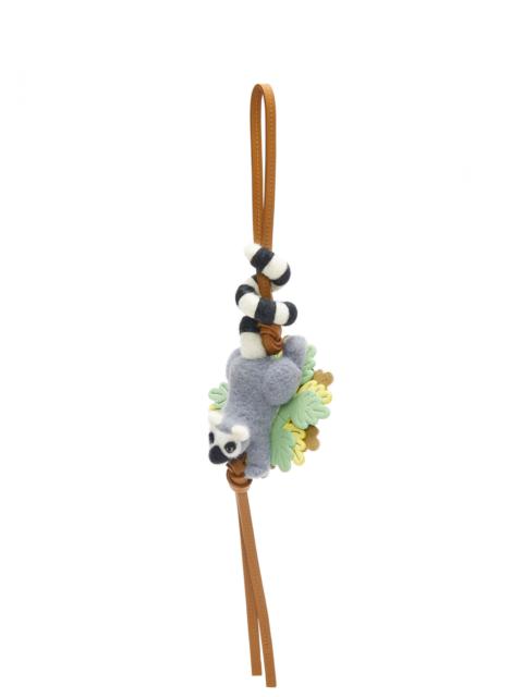 Loewe Lemur charm in felt and calfskin