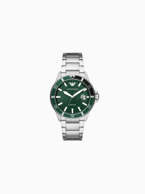 EMPORIO ARMANI THREE-HAND 스테인리스 WATCH