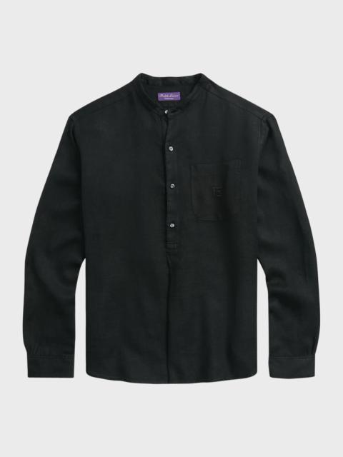 Men's Ryland Textured Linen Popover Shirt