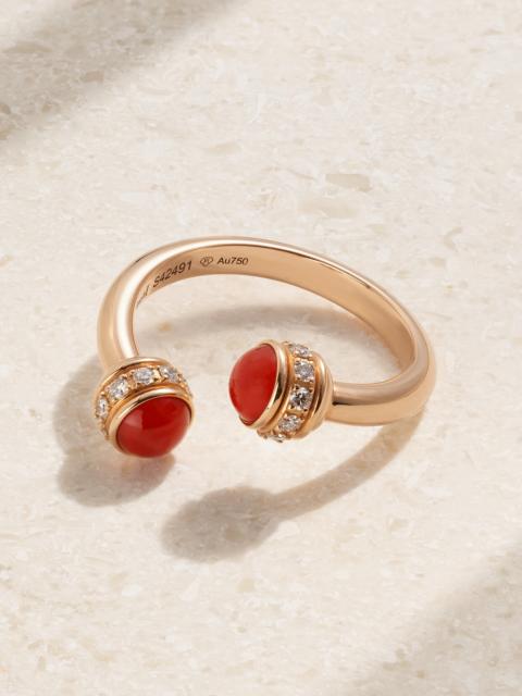 Piaget Possession 18-karat Rose Gold, Carnelian And Diamond Ring