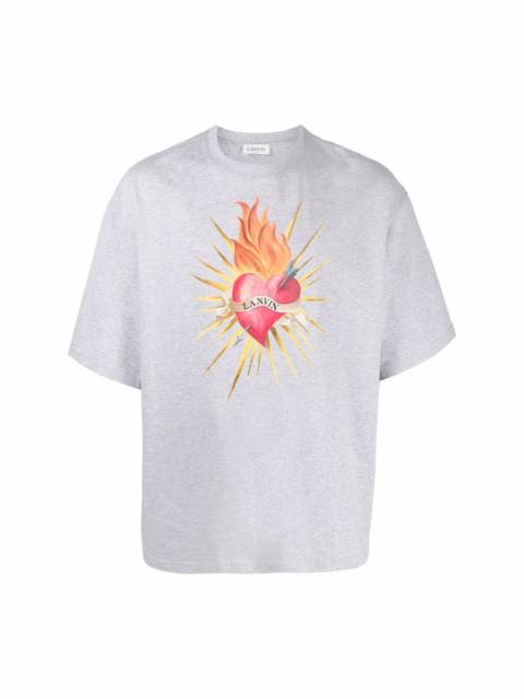 heart logo-print T-shirt