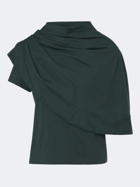 MAGDA BUTRYM Draped cotton-blend jersey top and scarf set