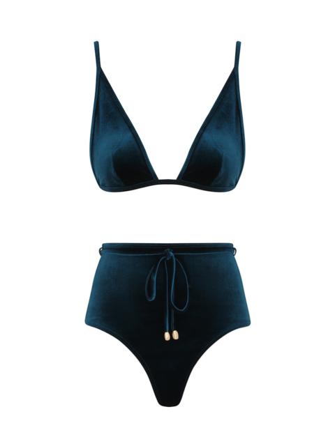Zimmermann TALLOW VELVET TRI BIKINI