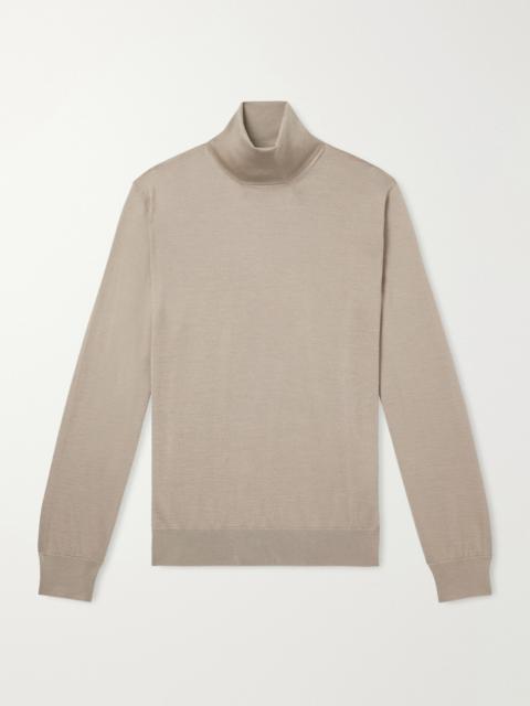 ZEGNA Cashmere and Silk-Blend Turtleneck Sweater