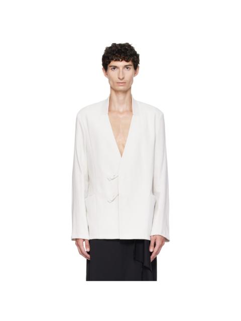 Kiko Kostadinov Off-White Koru Slim Blazer