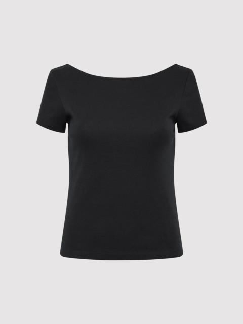 ST. AGNI Organic Cotton Ballet Top - Jet Black