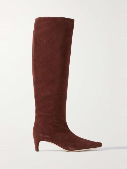STAUD Wally suede knee boots