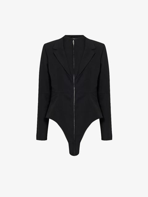 Noir Kei Ninomiya Zipped-cuff regular-fit wool-blend jacket