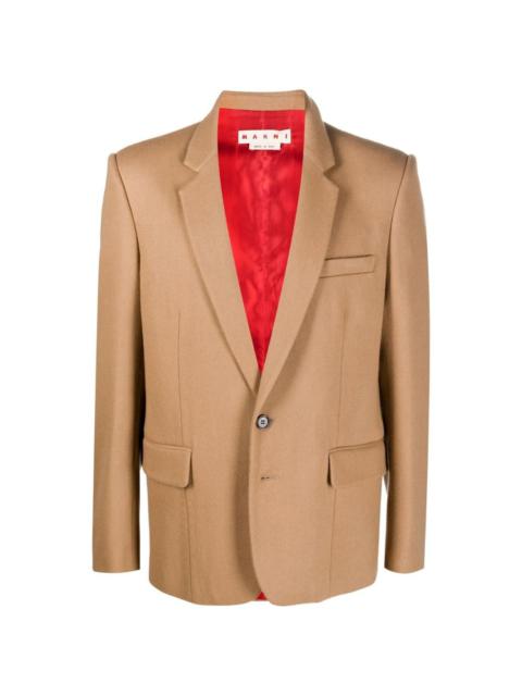 buttoned single-breasted blazer