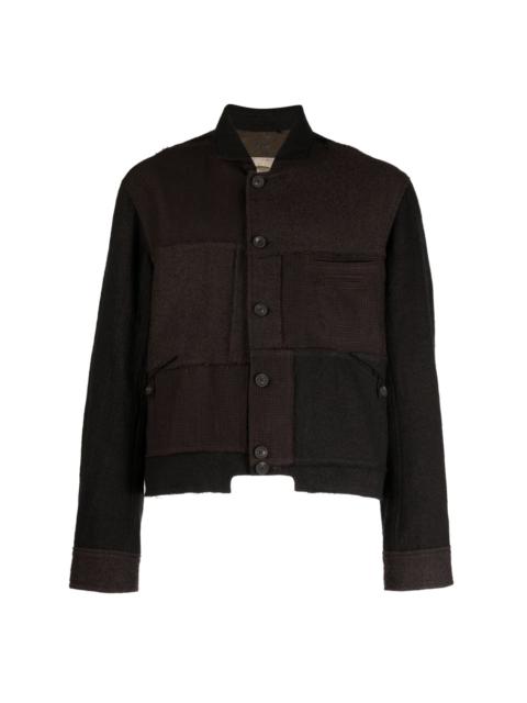 Ziggy Chen patchwork single-breasted shirt jacket