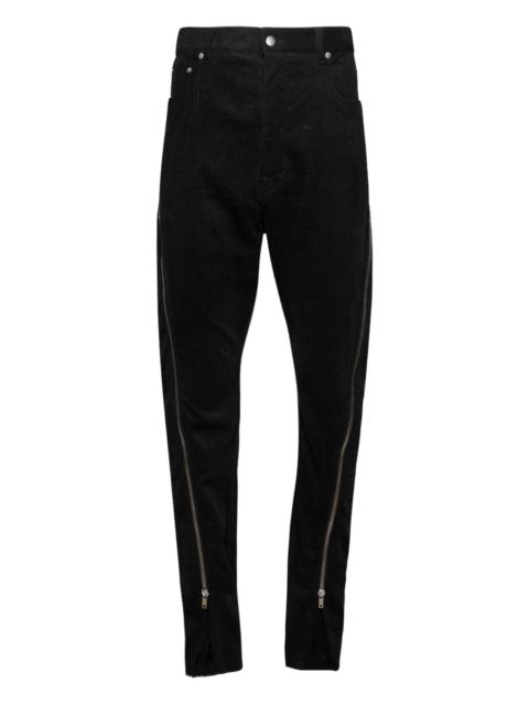 Rick Owens zip-detail corduroy trousers