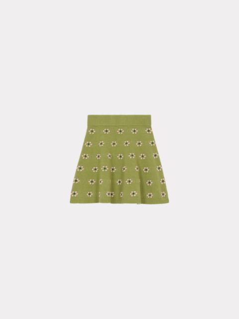 KENZO 'Fair Isle' flared woollen mini skirt