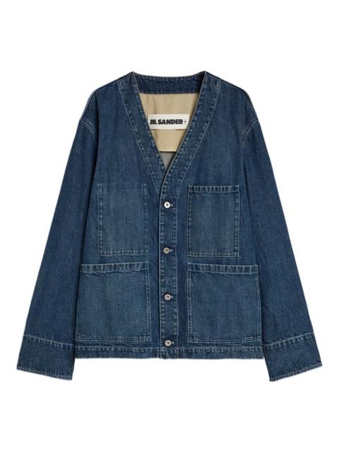 patch pocket cotton shirt jacket