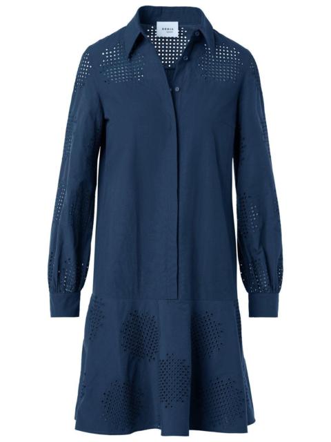 AKRIS Long Sleeve Embroidered Short Dress