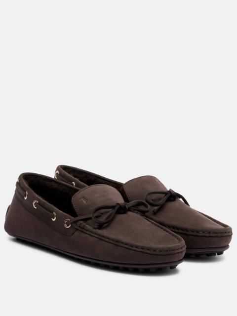 Tod's Gommino shearling-lined suede boat shoes