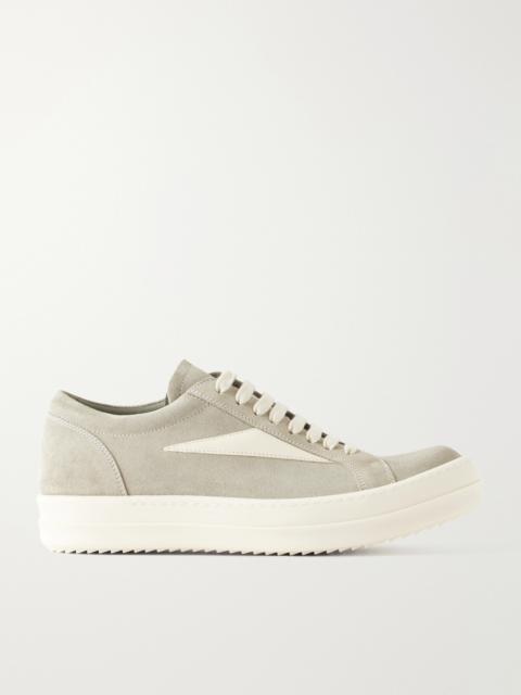 Rick Owens Vintage Suede-trimmed Leather Sneakers
