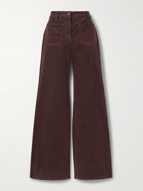 NILI LOTAN Florence Cotton-blend Corduroy Flared Pants