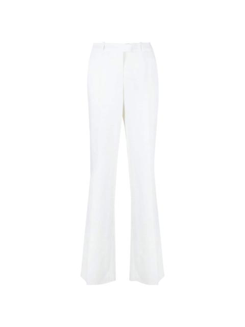 pressed-crease tailored trousers