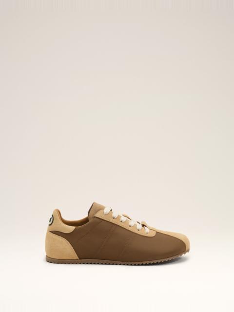 AMI Paris BROWN NYLON SOFT SNEAKERS