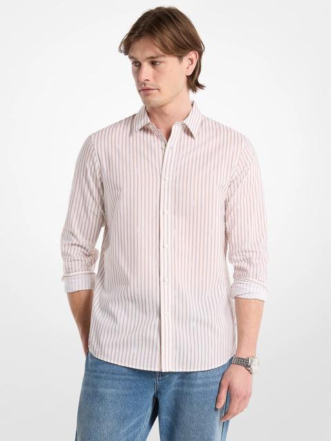 MICHAEL KORS Striped Cotton Blend Shirt