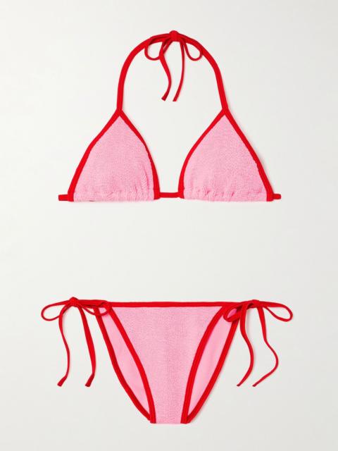 Hunza G Gina seersucker bikini Pink